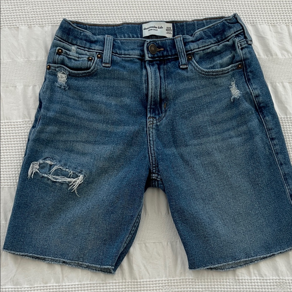 Abercrombie kids Distressed Denim Shorts